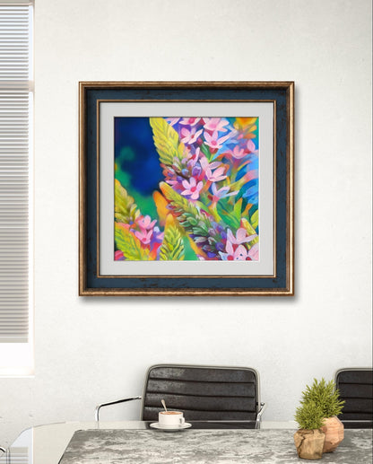 Digital Download of Pink Wild Flowers Art Painting, Original Hand painted by Dawn Bouchard, Vivid Wild Flower, Colourful Floral artwork, Wall Art