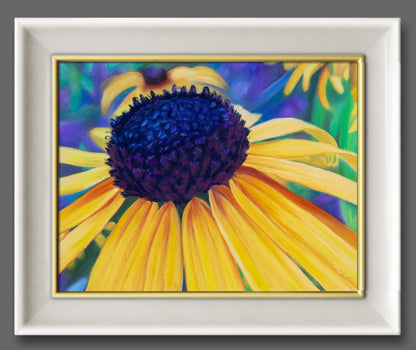 Digital Download of Black eyed Susan Art Flower, Original hand-painted by Dawn Bouchard, Vivid Wild Flower, Colourful Floral artwork, Black-eyed Susan, Wall Art