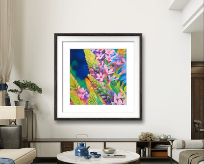 Digital Download of Pink Wild Flowers Art Painting, Original Hand painted by Dawn Bouchard, Vivid Wild Flower, Colourful Floral artwork, Wall Art