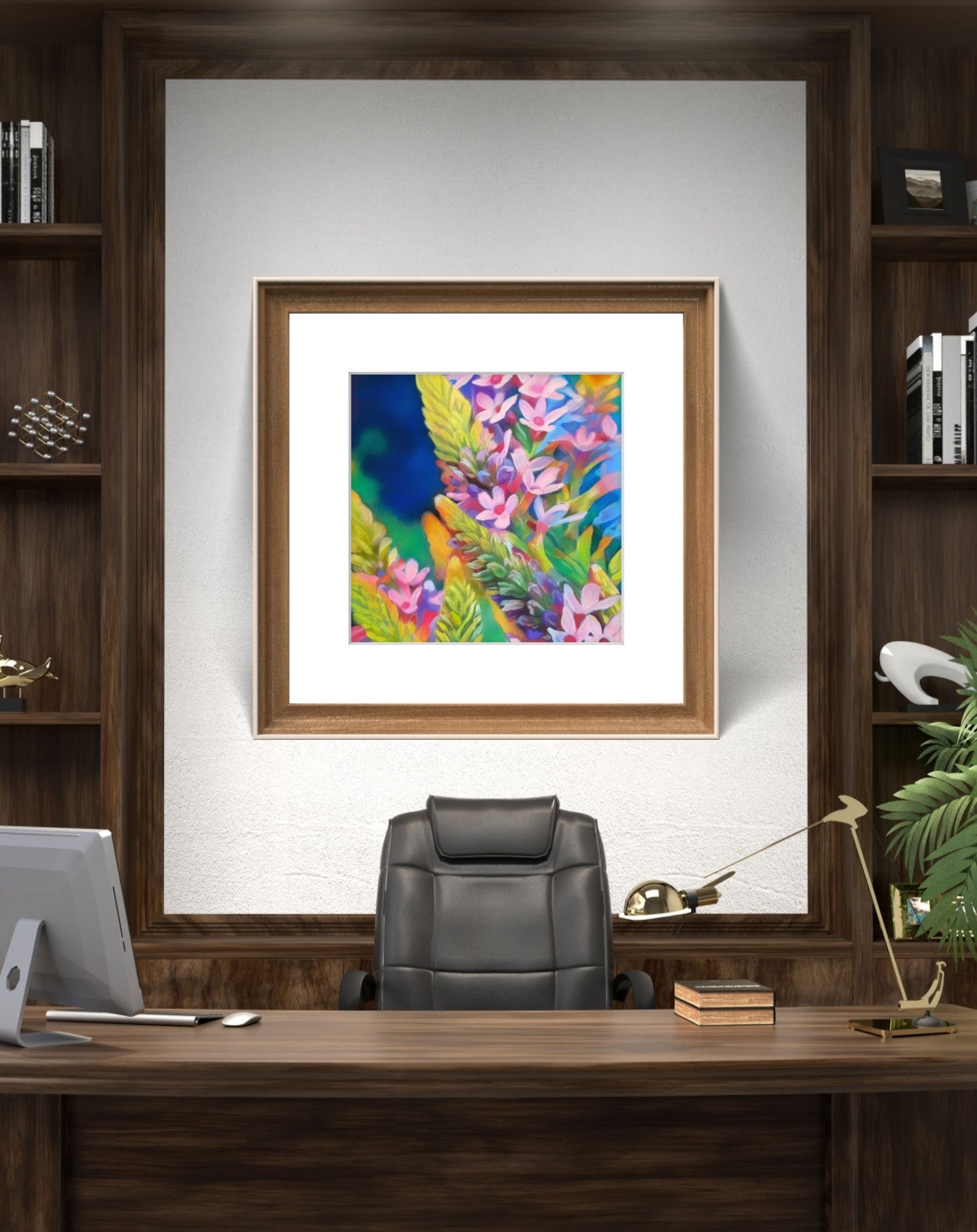 Digital Download of Pink Wild Flowers Art Painting, Original Hand painted by Dawn Bouchard, Vivid Wild Flower, Colourful Floral artwork, Wall Art