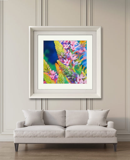 Digital Download of Pink Wild Flowers Art Painting, Original Hand painted by Dawn Bouchard, Vivid Wild Flower, Colourful Floral artwork, Wall Art